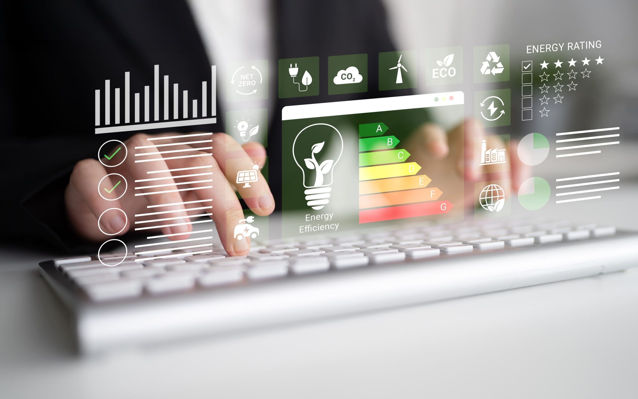 Gráfico de resultados dónde se muestra datos sobre gestión energética integral de una empresa